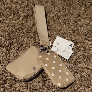lululemon athletica Beige Key & Card Holder Set